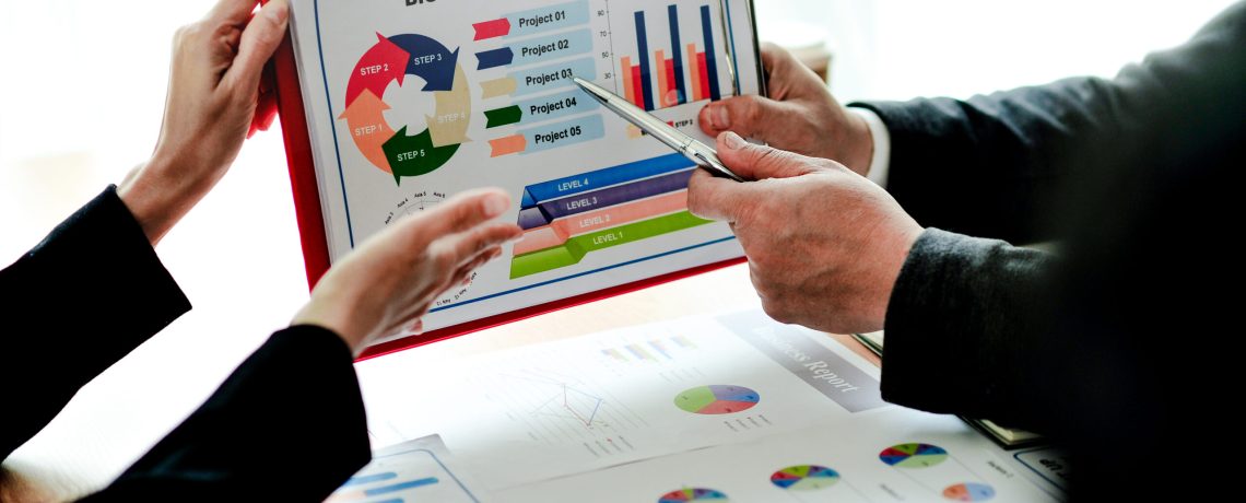 Business meeting Presentation of concept analysis Wide Effect Film Presentation of professional business and success in presentations.